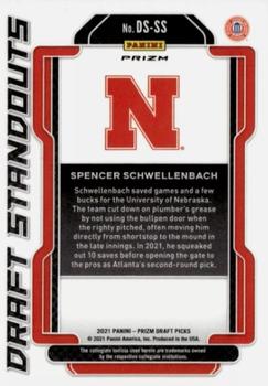 2021 Panini Prizm Draft Picks - Draft Standouts Silver Prizm #DS-SS Spencer Schwellenbach Back