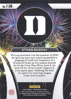 2021 Panini Prizm Draft Picks - Fireworks #F-EM Ethan Murray Back
