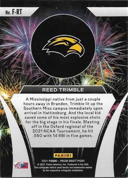 2021 Panini Prizm Draft Picks - Fireworks #F-RT Reed Trimble Back