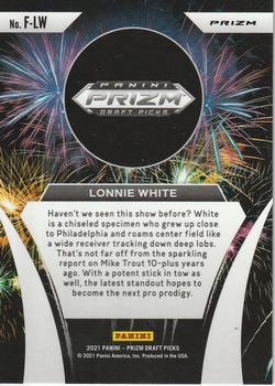 2021 Panini Prizm Draft Picks - Fireworks Silver Prizm #F-LW Lonnie White Back