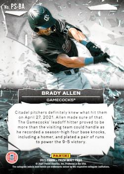 2021 Panini Prizm Draft Picks - Power Surge #PS-BA Brady Allen Back