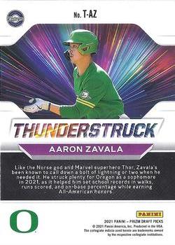 2021 Panini Prizm Draft Picks - Thunderstruck #T-AZ Aaron Zavala Back