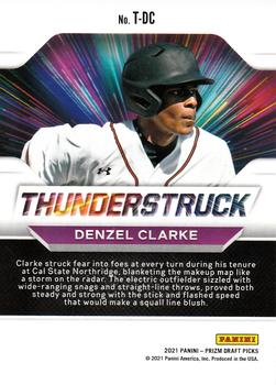 2021 Panini Prizm Draft Picks - Thunderstruck #T-DC Denzel Clarke Back