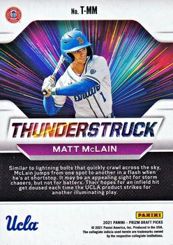 2021 Panini Prizm Draft Picks - Thunderstruck #T-MM Matt McLain Back