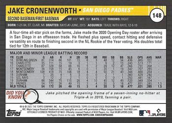 2021 Topps Big League - Orange #148 Jake Cronenworth Back