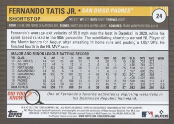 2021 Topps Big League - Rainbow Foil #24 Fernando Tatis Jr. Back