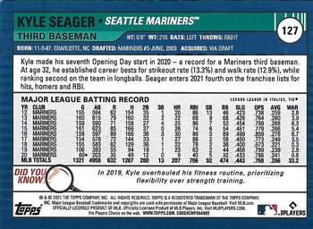 2021 Topps Big League - Blue Foil #127 Kyle Seager Back