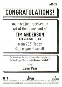2021 Topps Big League - Art of the Game #ATG-TA Tim Anderson Back
