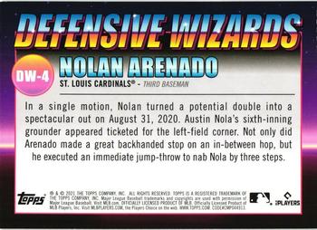 2021 Topps Big League - Defensive Wizards #DW-4 Nolan Arenado Back