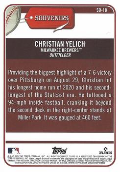 2021 Topps Big League - Souvenirs #SO-18 Christian Yelich Back