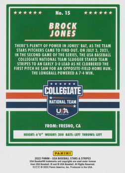 2022 Panini USA Baseball Stars & Stripes - Longevity (Retail Base) #15 Brock Jones Back