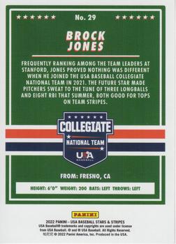 2022 Panini USA Baseball Stars & Stripes - Longevity (Retail Base) #29 Brock Jones Back