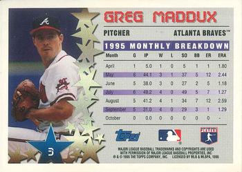 1996 Topps Team Topps Atlanta Braves #3 Greg Maddux Back