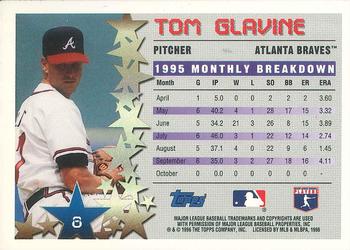 1996 Topps Team Topps Atlanta Braves #8 Tom Glavine Back