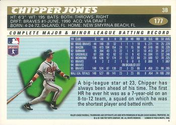 1996 Topps Team Topps Atlanta Braves #177 Chipper Jones Back