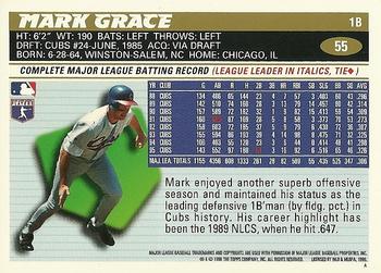 1996 Topps Team Topps Chicago Cubs #55 Mark Grace Back