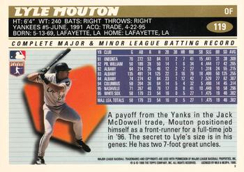 1996 Topps Team Topps Chicago White Sox #119 Lyle Mouton Back