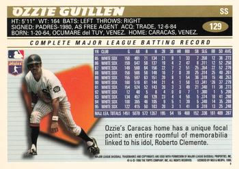 1996 Topps Team Topps Chicago White Sox #129 Ozzie Guillen Back