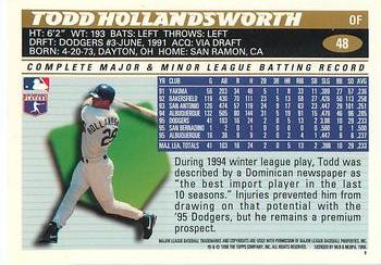 1996 Topps Team Topps Los Angeles Dodgers #48 Todd Hollandsworth Back