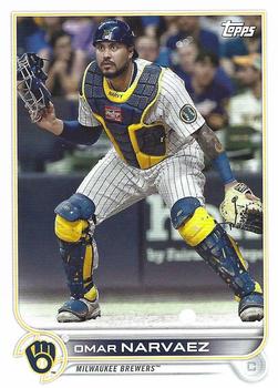 2022 Topps Milwaukee Brewers #MIL-4 Omar Narvaez Front