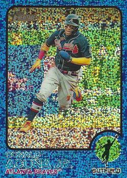 2022 Topps Heritage - Chrome Blue Sparkle #223 Ronald Acuña Jr. Front