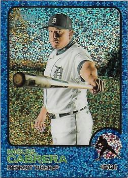 2022 Topps Heritage - Chrome Blue Sparkle #340 Miguel Cabrera Front