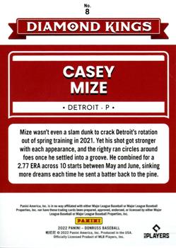 2022 Donruss - Holo Blue #8 Casey Mize Back