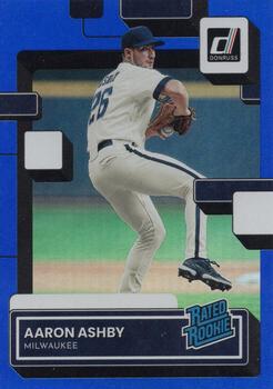 2022 Donruss - Holo Blue #36 Aaron Ashby Front