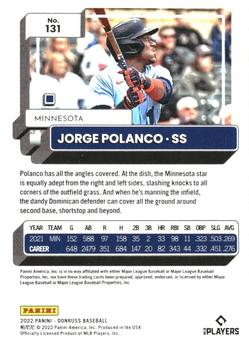 2022 Donruss - Holo Blue #131 Jorge Polanco Back