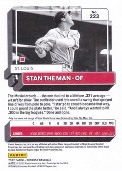 2022 Donruss - Holo Blue #223 Stan Musial Back