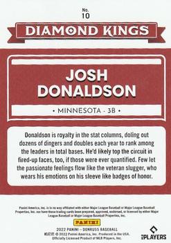 2022 Donruss - Holo Orange #10 Josh Donaldson Back