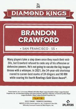 2022 Donruss - Holo Orange #26 Brandon Crawford Back