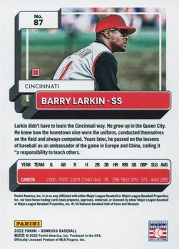 2022 Donruss - Holo Orange #87 Barry Larkin Back