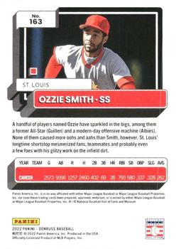 2022 Donruss - Holo Orange #163 Ozzie Smith Back