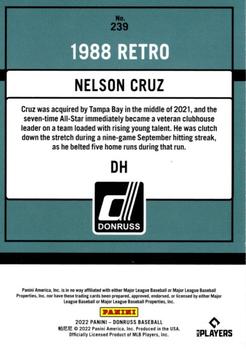 2022 Donruss - Holo Orange #239 Nelson Cruz Back
