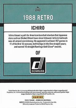 2022 Donruss - Holo Orange #240 Ichiro Back
