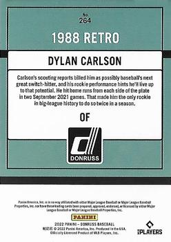 2022 Donruss - Holo Orange #264 Dylan Carlson Back