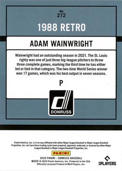 2022 Donruss - Holo Orange #272 Adam Wainwright Back