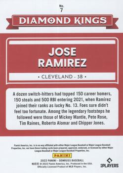 2022 Donruss - Holo Purple #7 Jose Ramirez Back