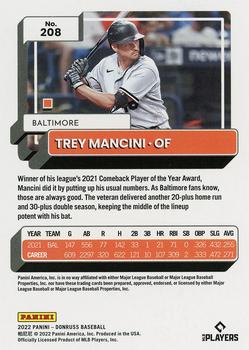 2022 Donruss - Holo Purple #208 Trey Mancini Back