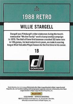 2022 Donruss - Holo Purple #233 Willie Stargell Back