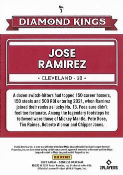 2022 Donruss - Holo Red #7 Jose Ramirez Back