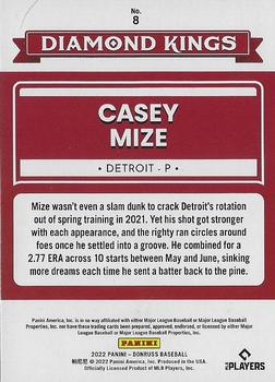 2022 Donruss - Holo Red #8 Casey Mize Back