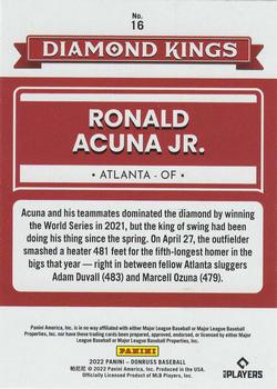 2022 Donruss - Holo Red #16 Ronald Acuna Jr. Back