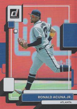 2022 Donruss - Holo Red #121 Ronald Acuna Jr. Front