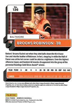 2022 Donruss - Holo Red #136 Brooks Robinson Back