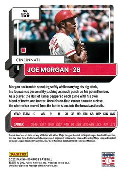 2022 Donruss - Holo Red #159 Joe Morgan Back