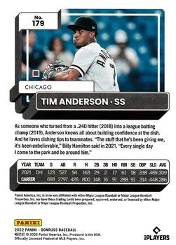 2022 Donruss - Holo Red #179 Tim Anderson Back