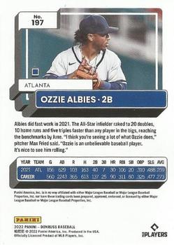 2022 Donruss - Holo Red #197 Ozzie Albies Back