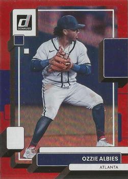 2022 Donruss - Holo Red #197 Ozzie Albies Front